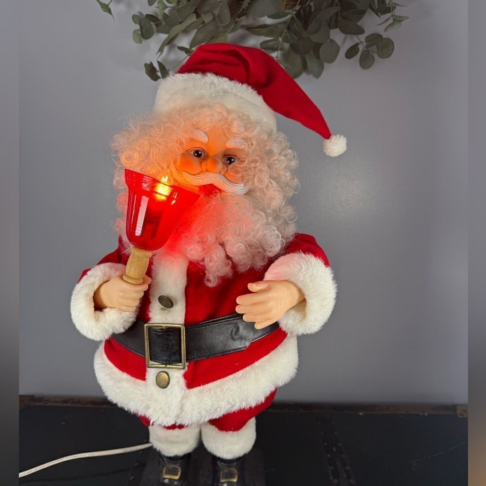 Vintage ELCO MOTION-ETTE SANTA LIGHTED ANIMATED 24" FIGURE CHRISTMAS Moves